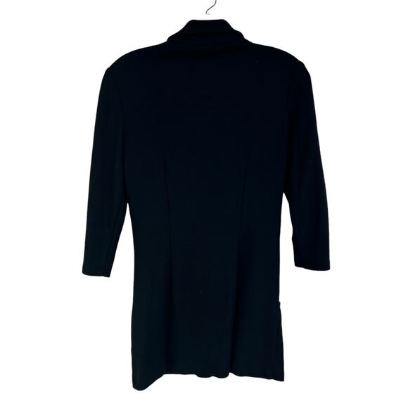 J. McLaughlin Black Button Up Front Pocket 3/4 Sleeve Collared Top Womens XS - Picture 5 of 5